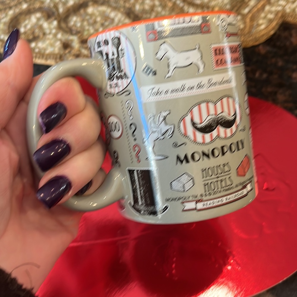 Hasbro Collectors Monopoly Vintage Mustache Ceramic Mug
